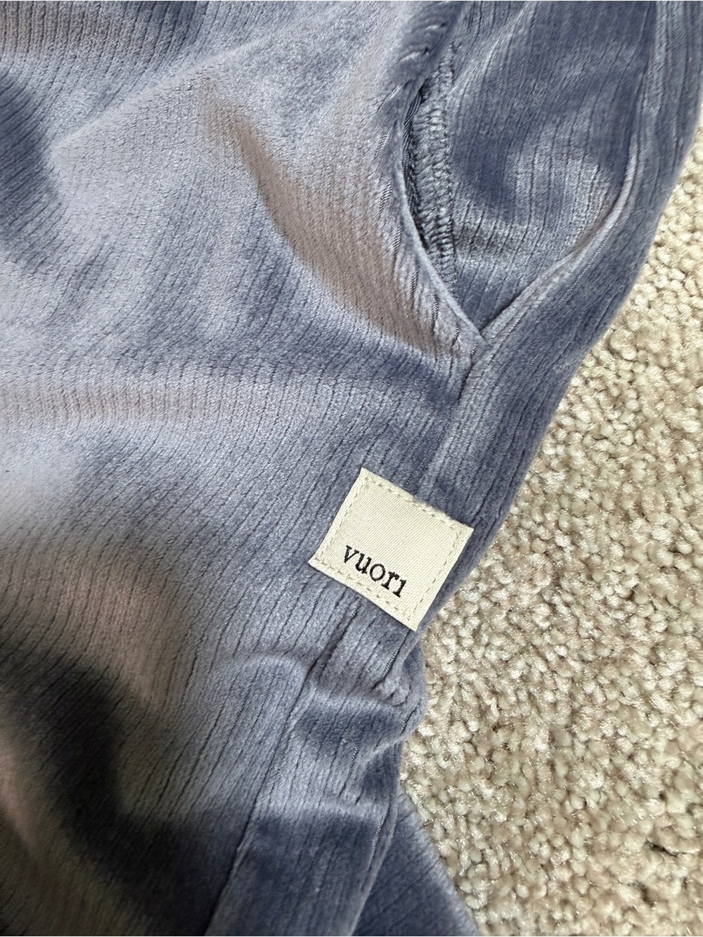 Comfort Wide-Leg Velvet Pants - Blue/Grey - Vuori - Picture 12 of 12